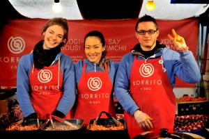 Joo in the middle with her colleagues